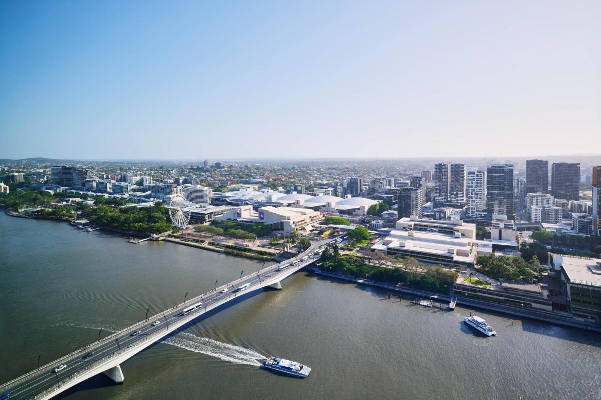 W Brisbane Ξενοδοχείο Εξωτερικό φωτογραφία Aerial view of the proposed Brisbane International Pool